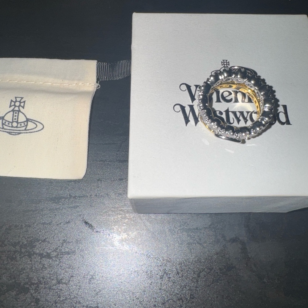 Vivienne Westwood Crystal Ring Size M/7